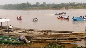 People heading for various communities