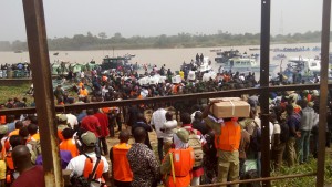 Some INEC officials opt for road as a result of shortage of boats.